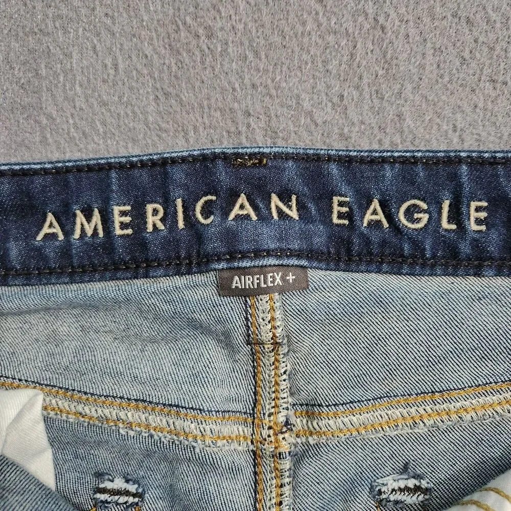 American Eagle Jeans Men 29X30 (30X29) Airflex+ Original Straight Leg Dark Wash